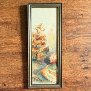 1910 original framed scenic painting